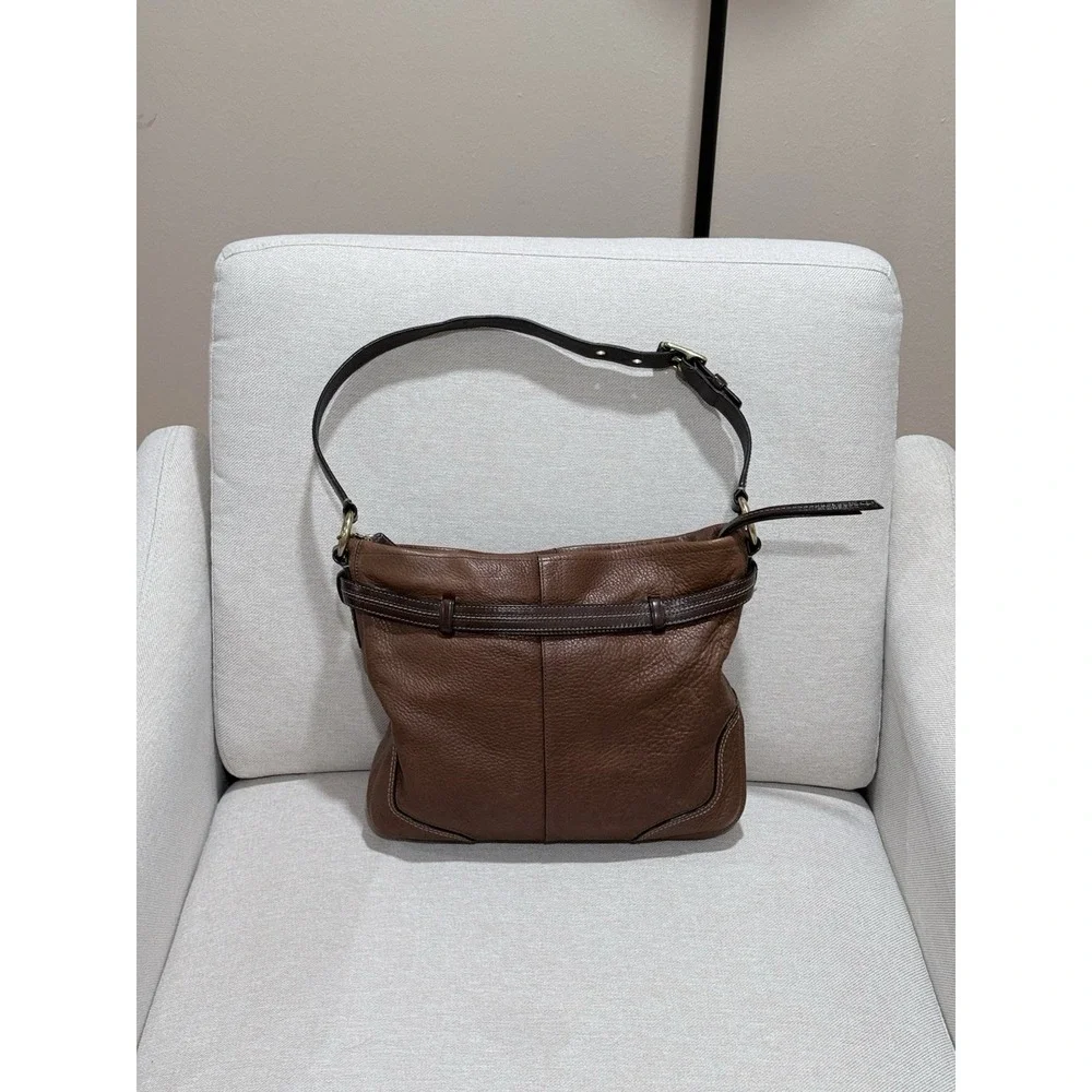 COACH Vintage Hampton Horsebit Burnished Leather Ergo Bag